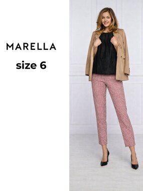 Super cute! 😍 MARELLA Red Gingham Trousers with Navy Drawstring Trim